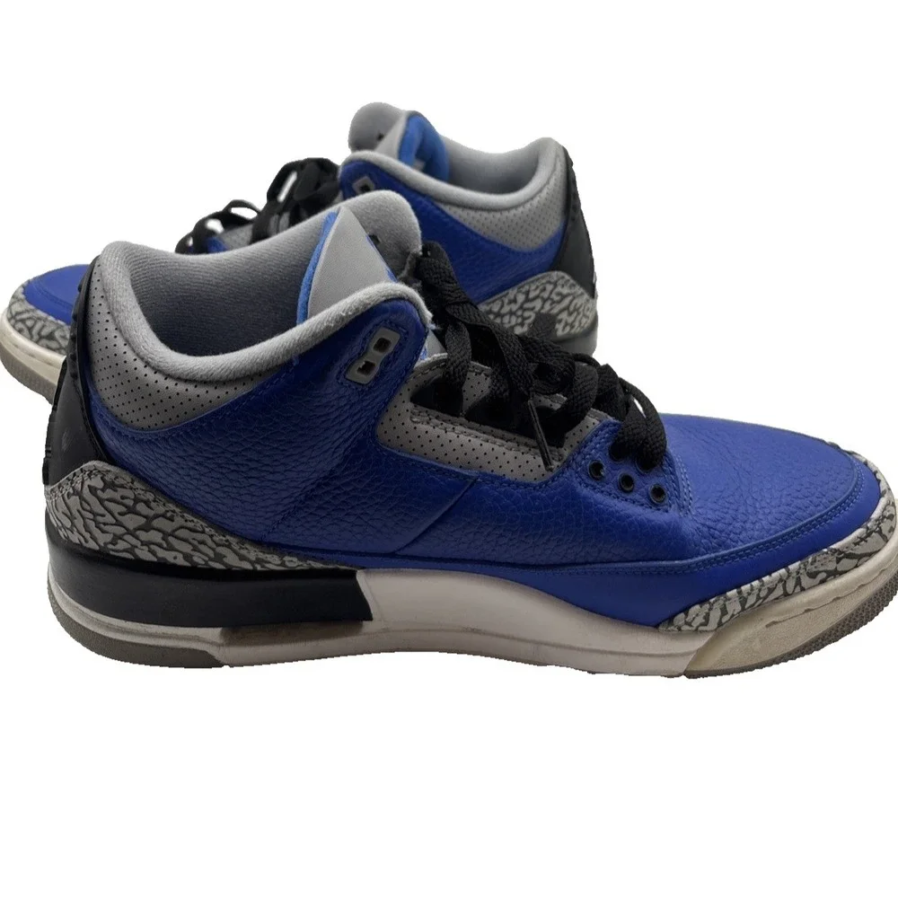 Nike Air Jordan 3 Retro Varsity Royal Cement Sneakers Size 8.5 ct8532-400 NO BOX